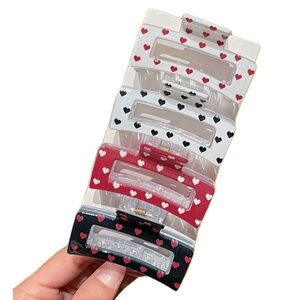 4 pcs Heart Acrylic Hair Clip Claw Women Hair Accessories Girls